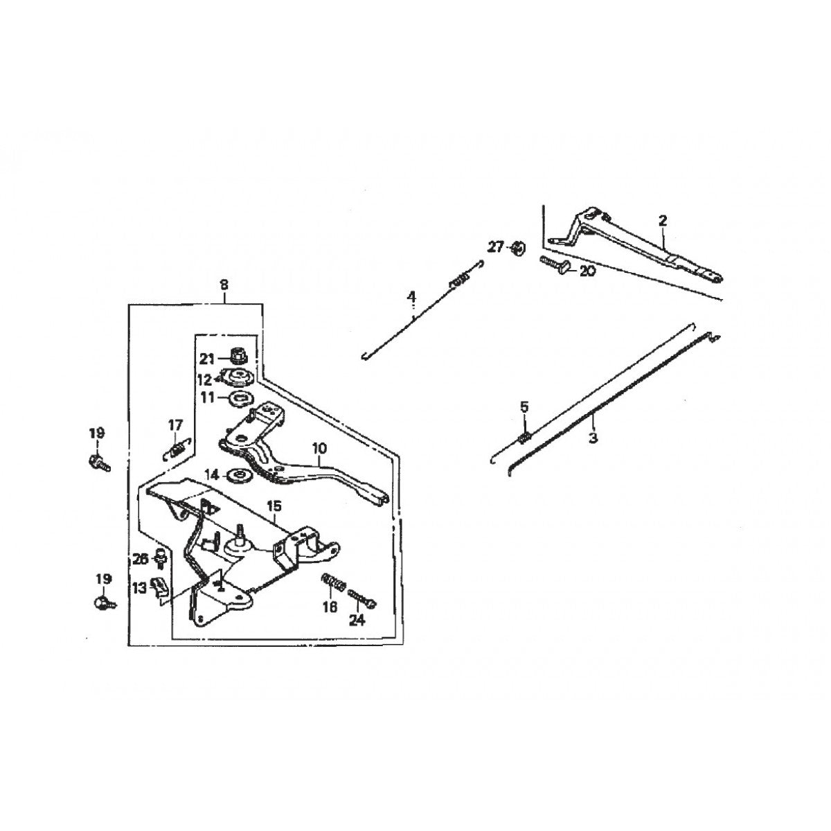 R2000H HONDA GX240K1QAE2 ENGINE- Control Assy. Parts by Multiquip