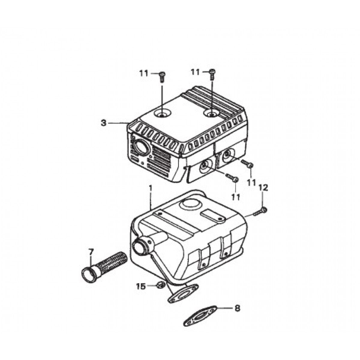 HPHA36C5H Muffler Assembly Parts Trowels by Multiquip Whiteman