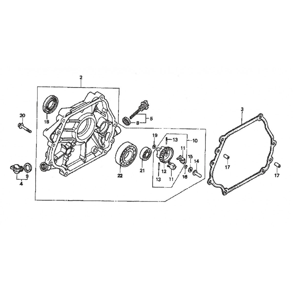 R2000H HONDA GX240K1QAE2 ENGINE- Crankcase Cover Assy. Parts by Multiquip