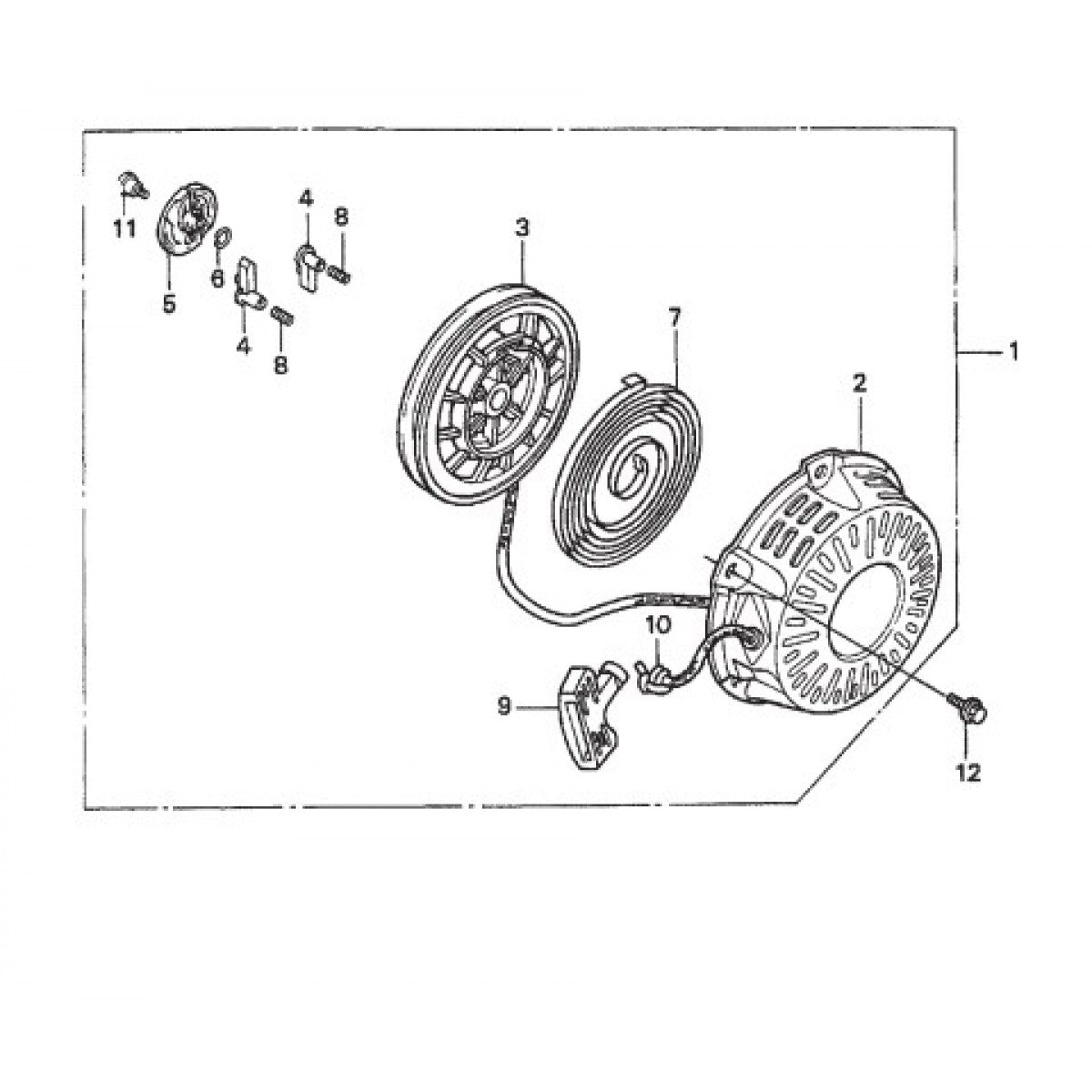 Recoil Starter Assembly Parts for HPHA36C5H Trowels by Multiquip Whiteman