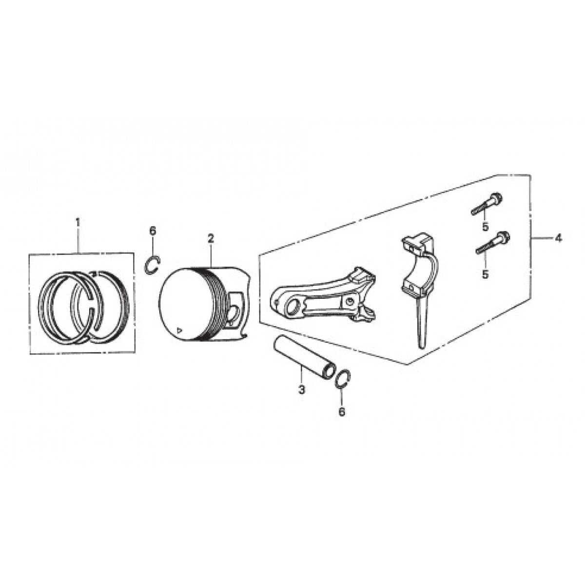 HPHA36C5H Piston Assembly Parts by Multiquip Whiteman