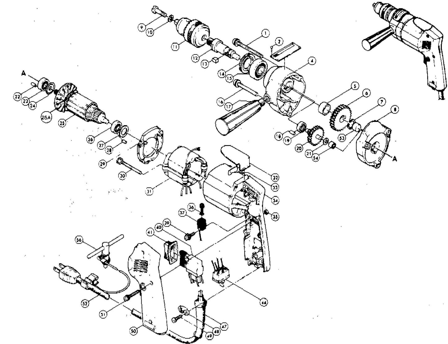 DP4700 Drill Assembly Parts By Makita