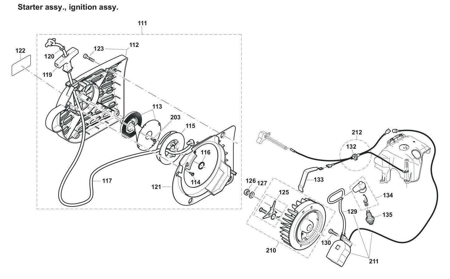 DPC7331 Starter and Ignition Assembly Parts