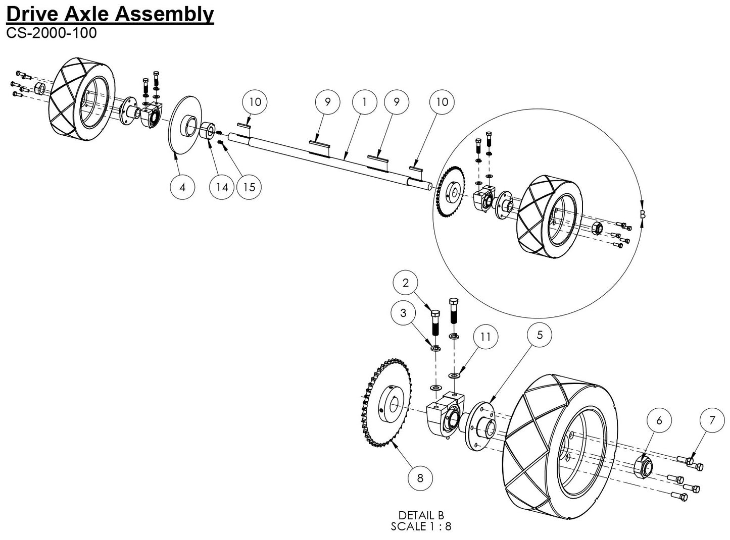 CS-2000-100 Drive Axle Assembly