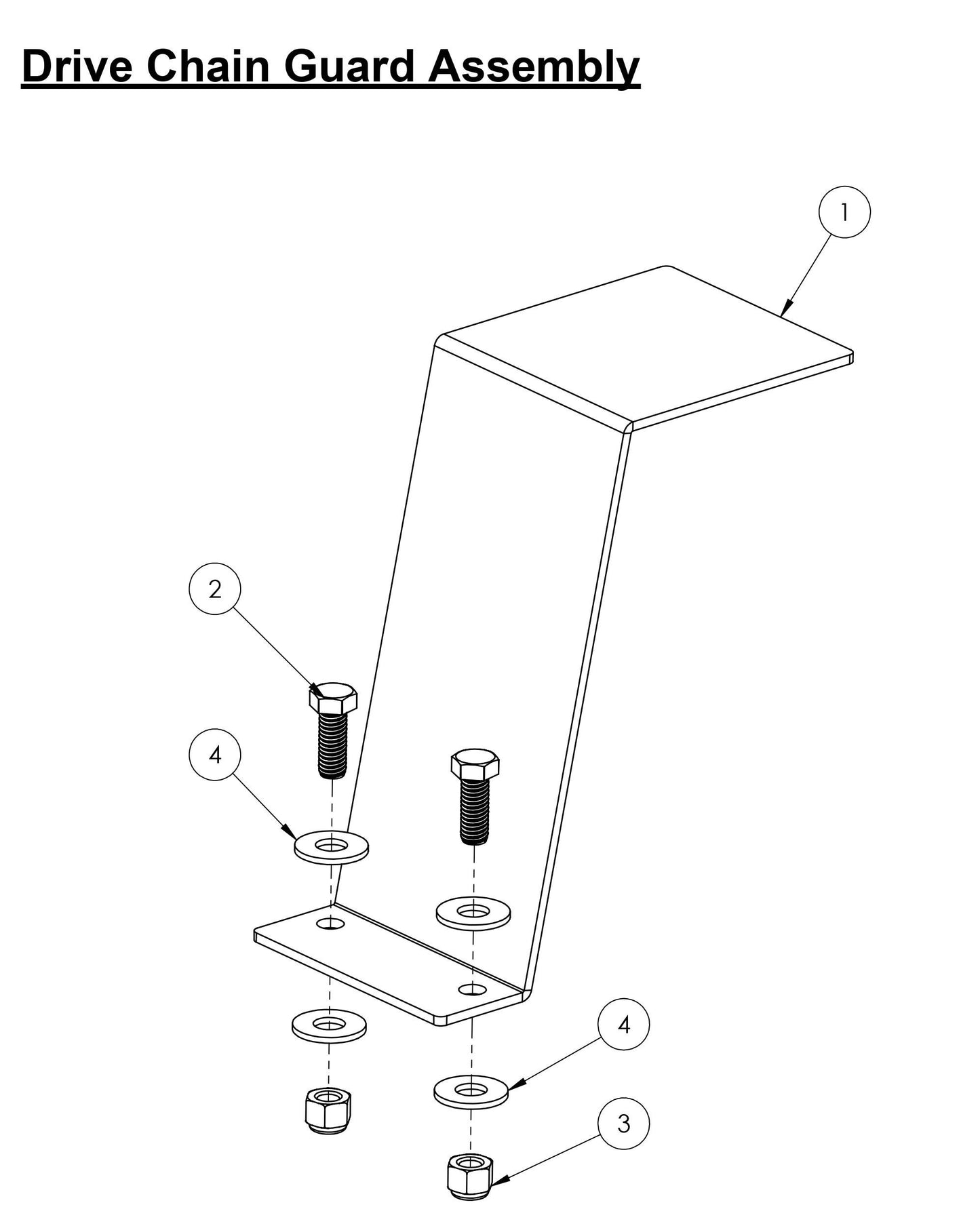 CC-110D-SS / CC-110D-DC Drive Chain Guard Assembly Parts