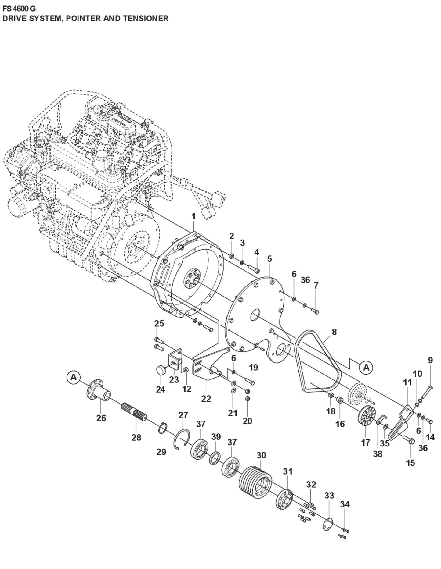Drive System, Pointer And Tensioner Parts For FS4600 G by Husqvarna