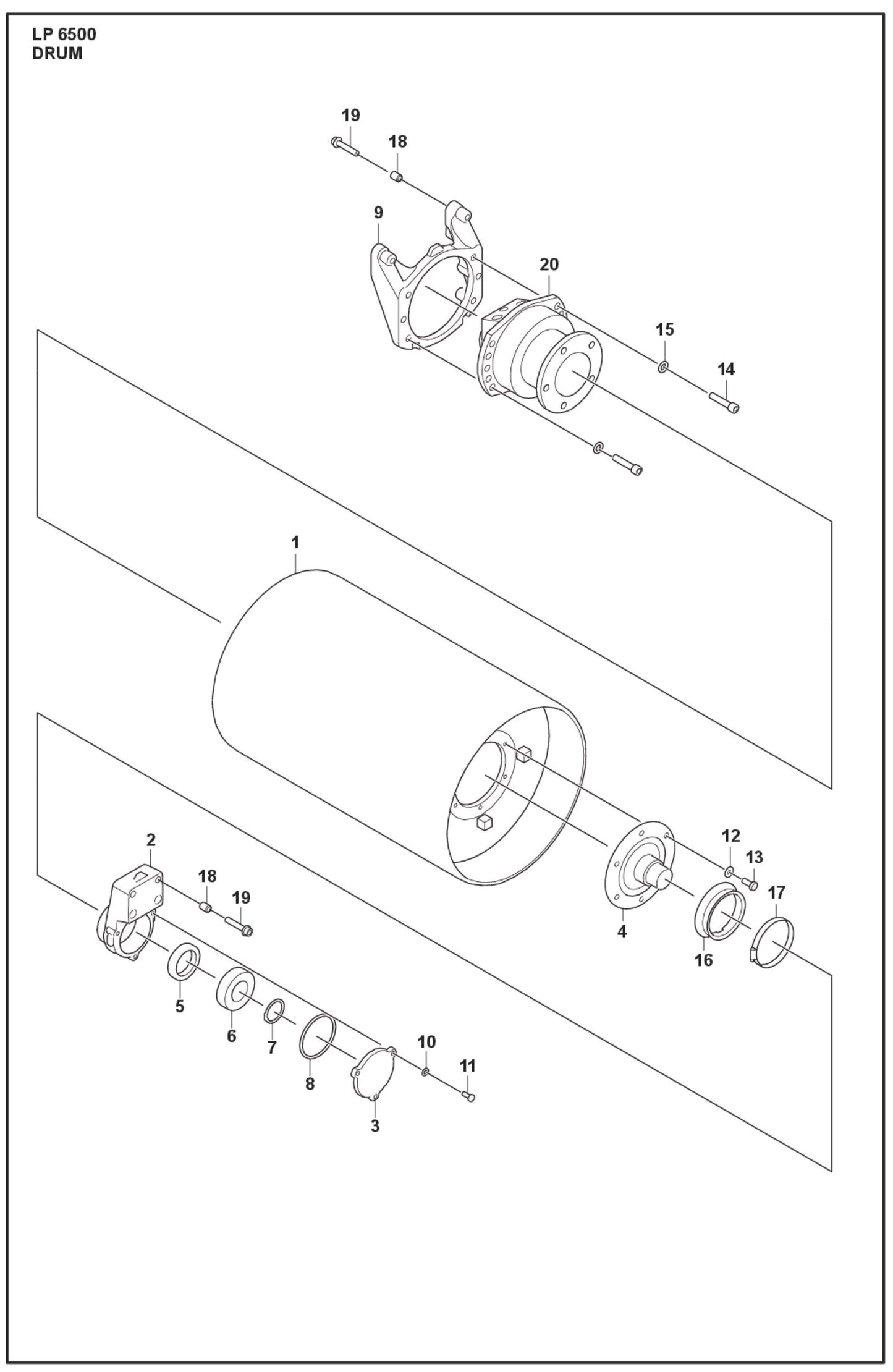 Drum Parts For LP 6500 Diesel  By Husqvarna