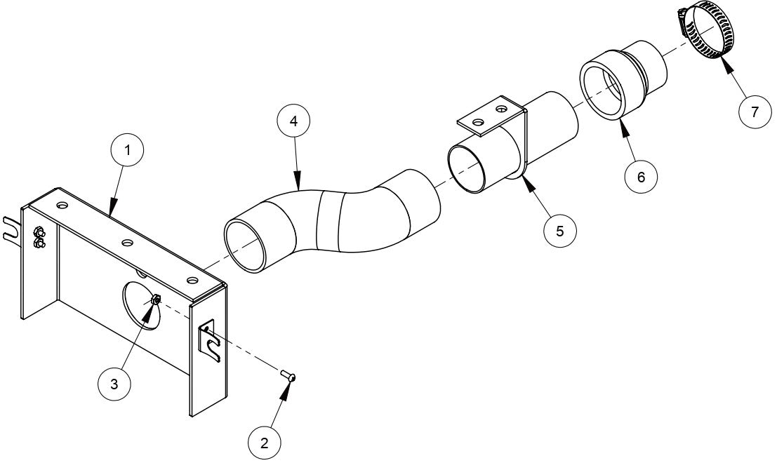 Dust Port Assembly Parts For CC80 Floor Grinders By Diamond Products