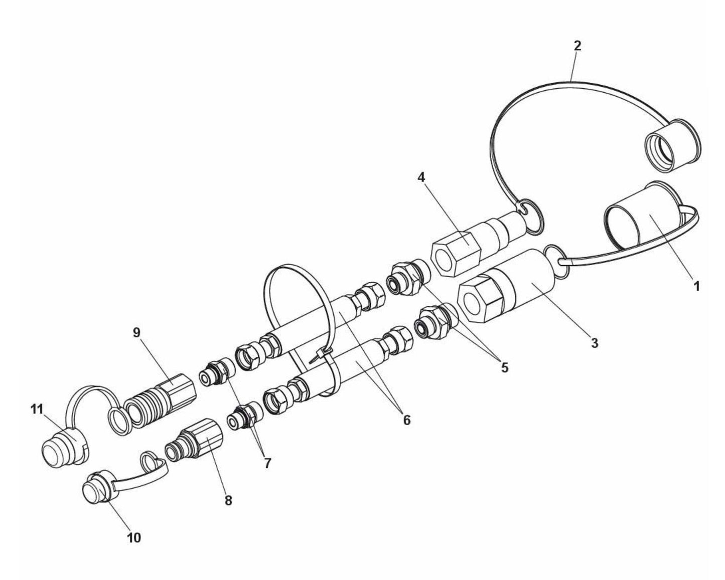 DXR 310 Hose Kit External Tool Assembly Parts by Husqvarna