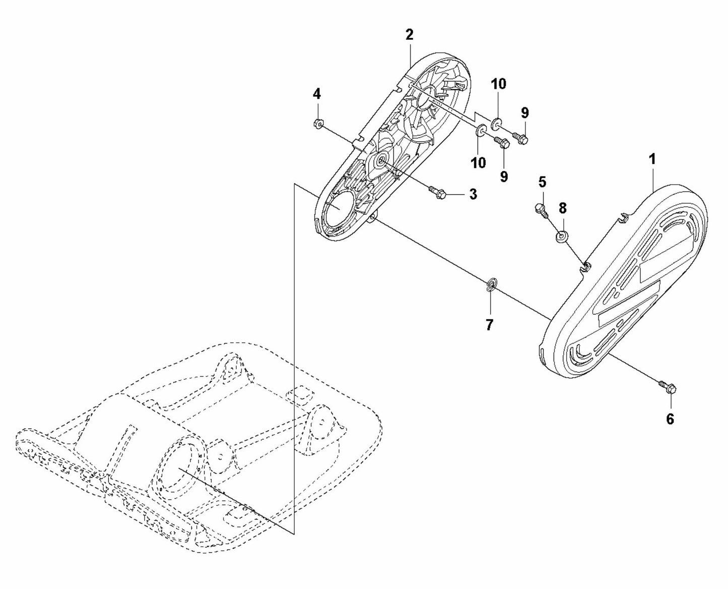 LFV 100 D Belt Guard-Honda Assembly Parts by Husqvarna