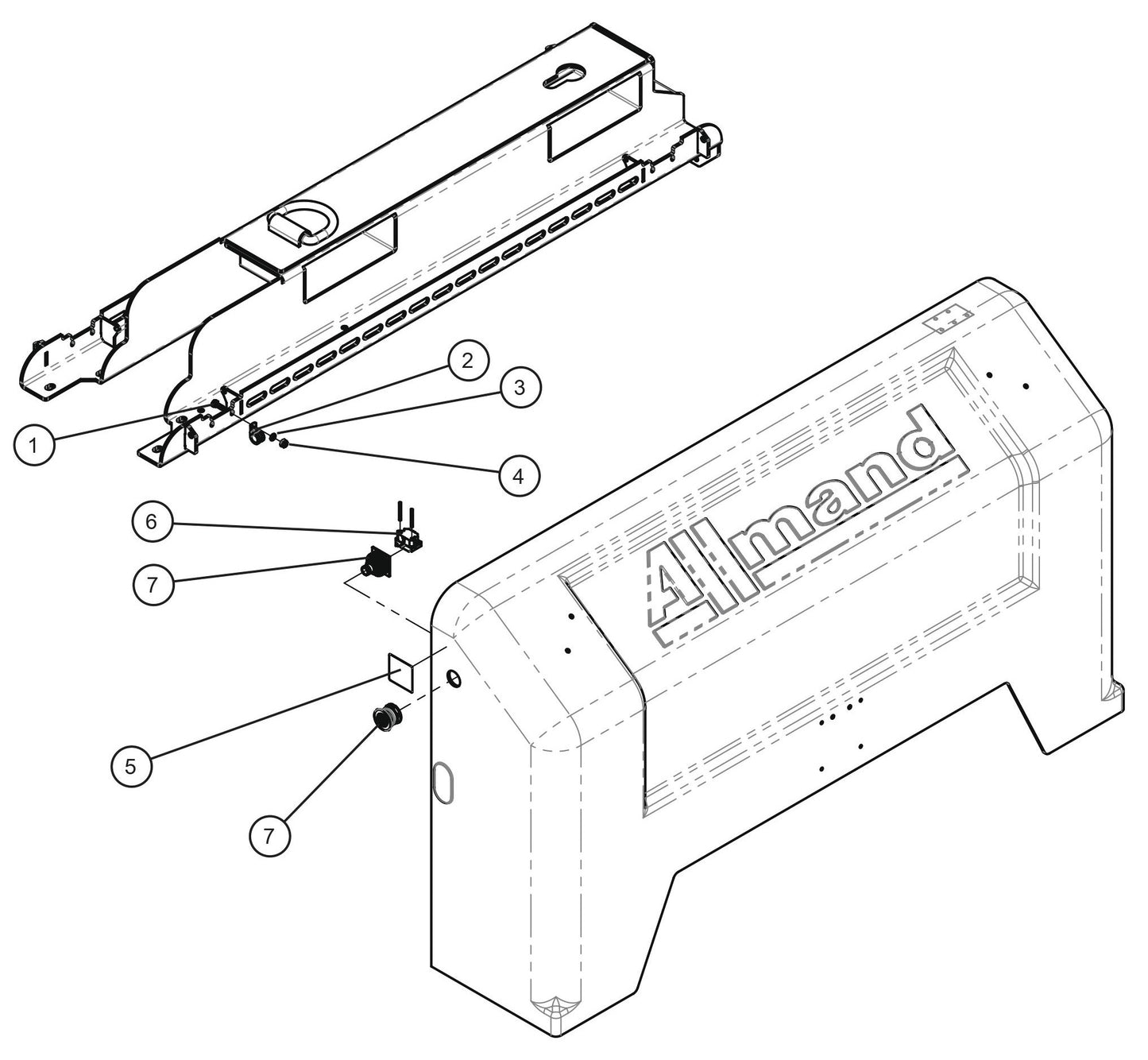 CE V-Series Night Lite Pro II E-Stop Parts By Allmand