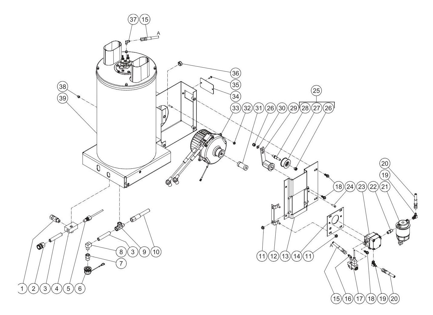 BE HW3513HAD Pressure Washer Heat Exchanger and EMF System Assembly Parts by BE Power Equipment
