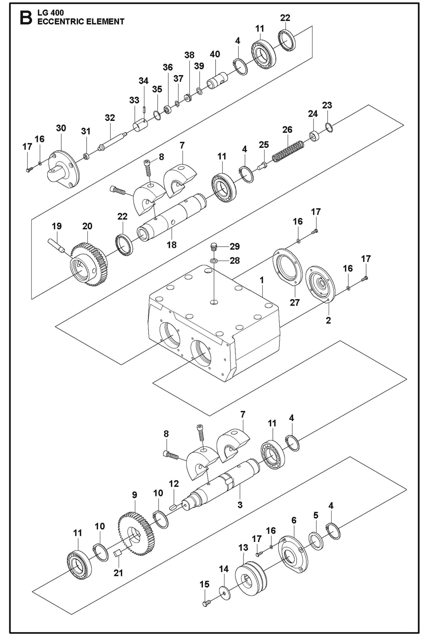 Eccentric Element Assembly Parts For LG 400 Diesel By Husqvarna