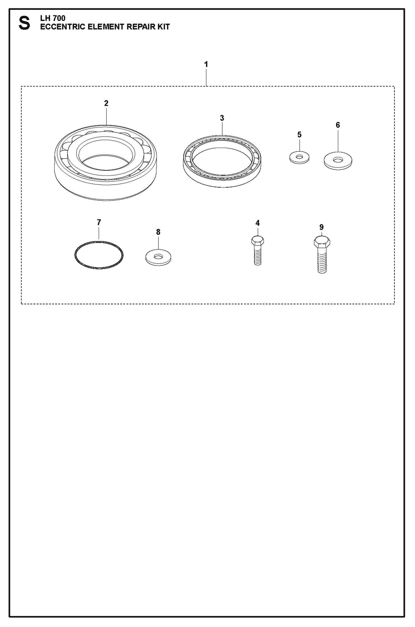 Eccentric Element Repair Kit Parts For LH 700 By Husqvarna