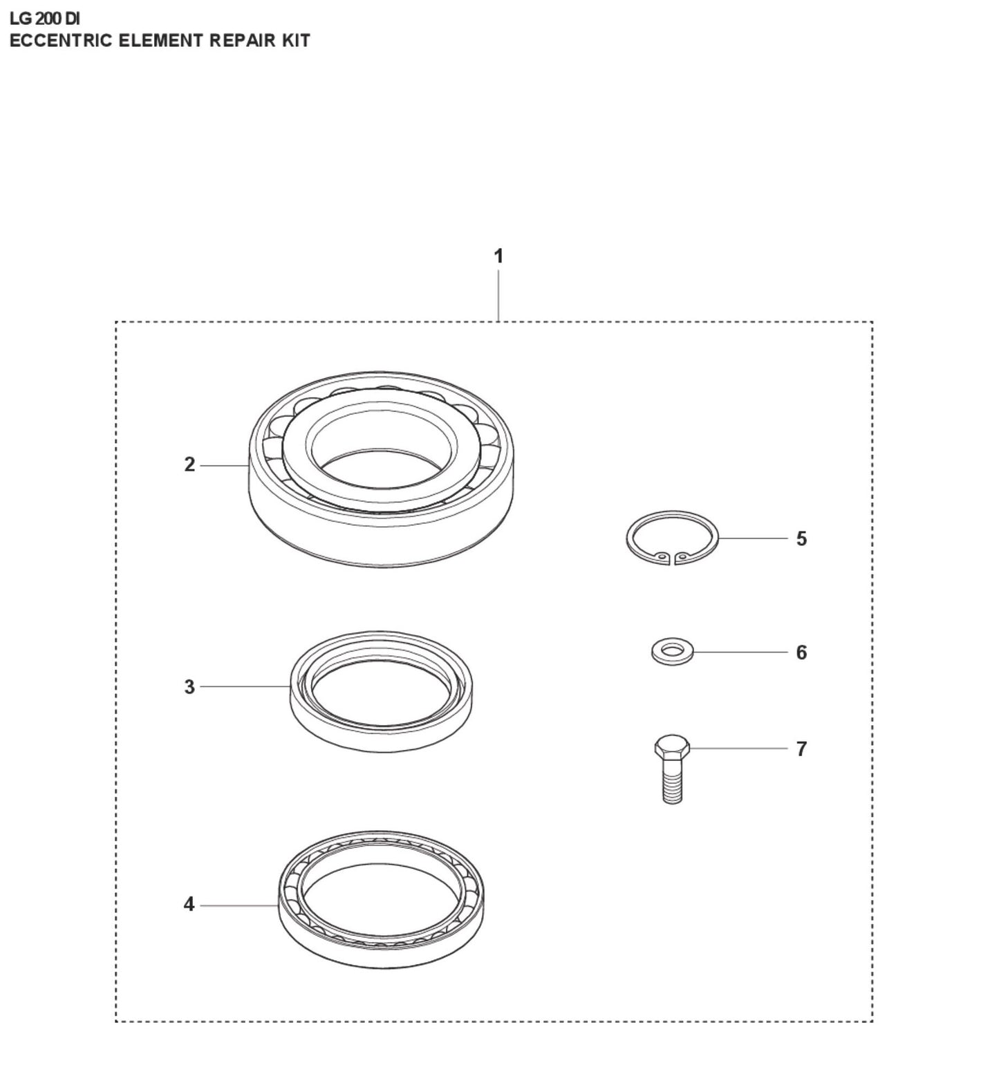 Eccentric Element Repair kit Parts For LG 200 Diesel By Husqvarna