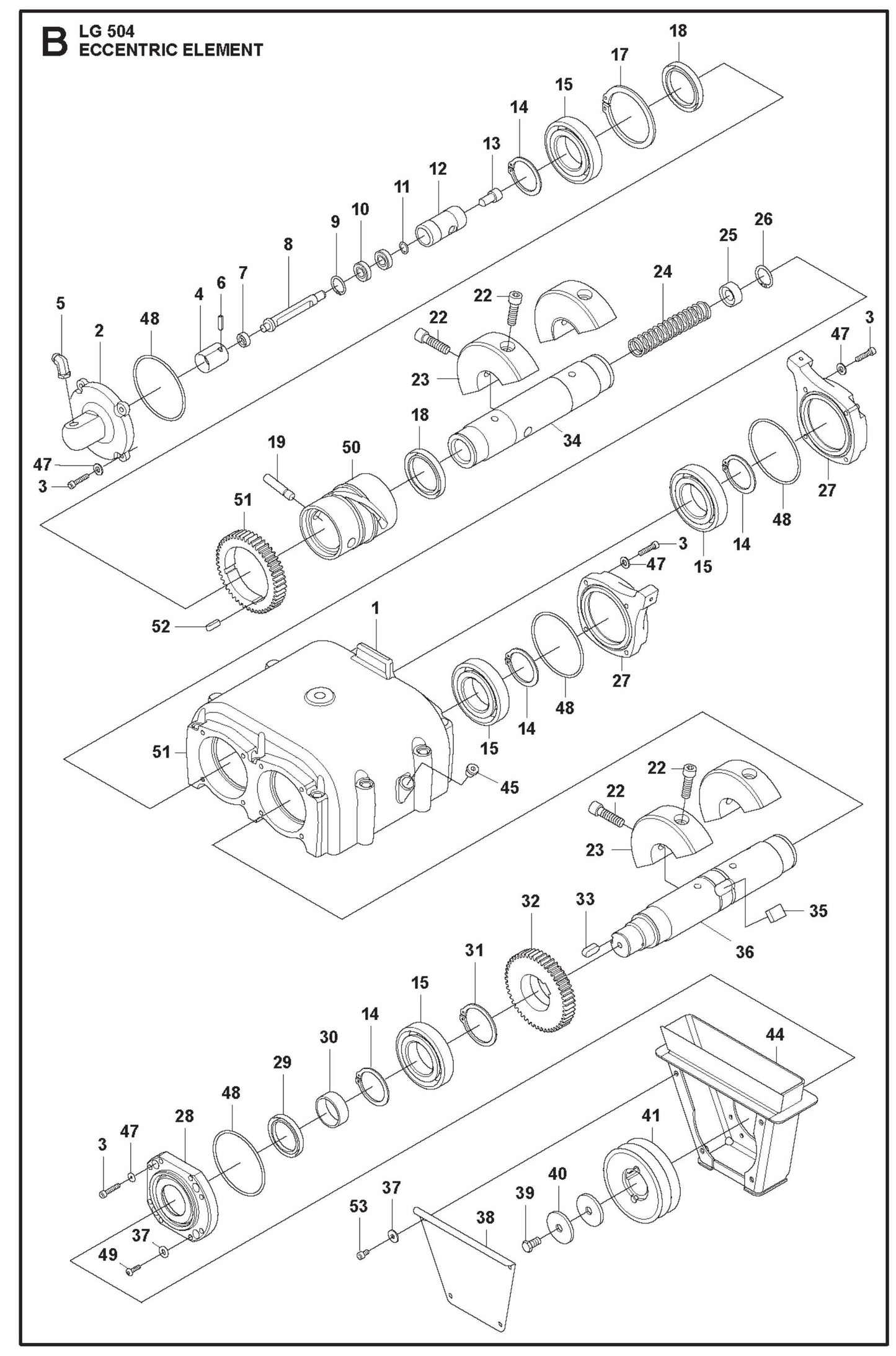Eccentric Element Parts For LG 504 Reversible Plate Compactor By Husqvarna