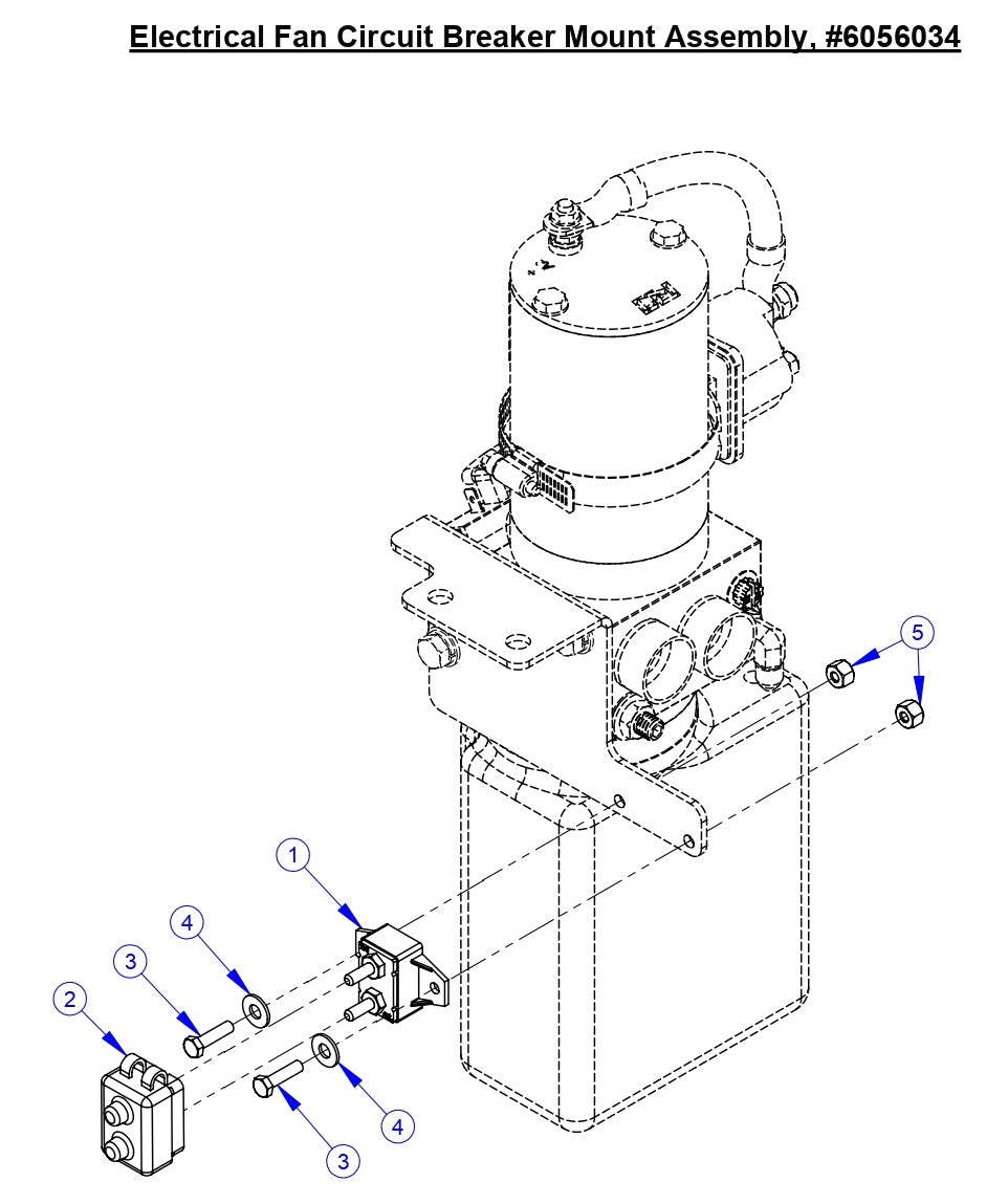 CC5555GK Electrical Fan Circuit Breaker Mount Assembly