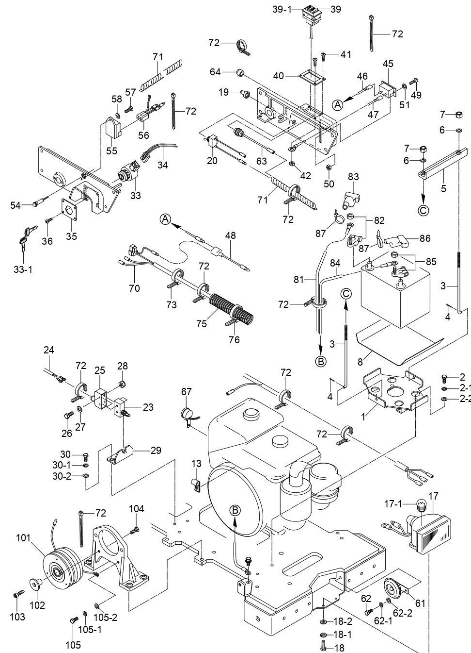 Electric Device Assembly Parts For MRH601DS Vibratory Rollers By Multiquip