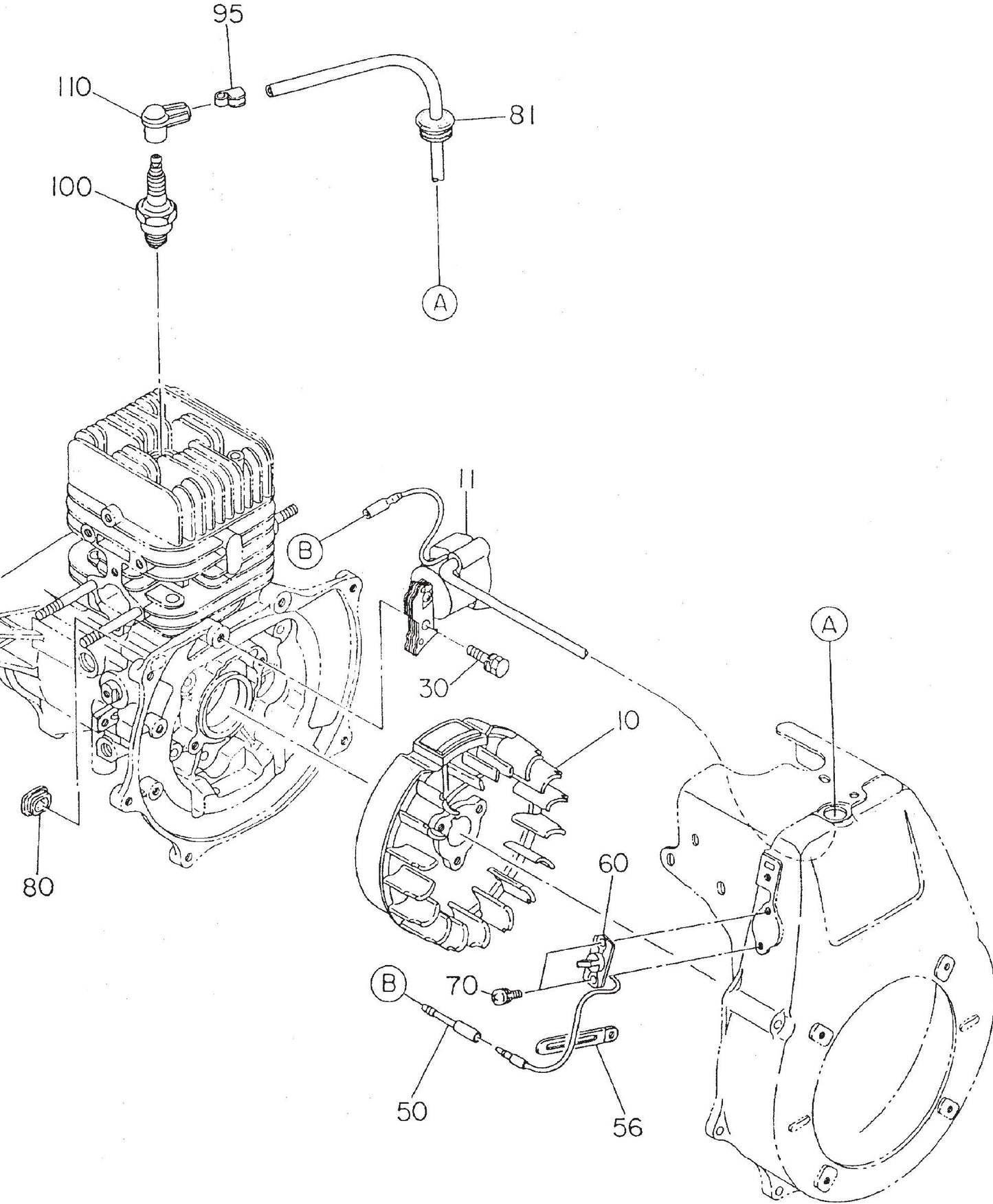 MT75HS Robin EC12HS Engine Electric Device Assembly Parts