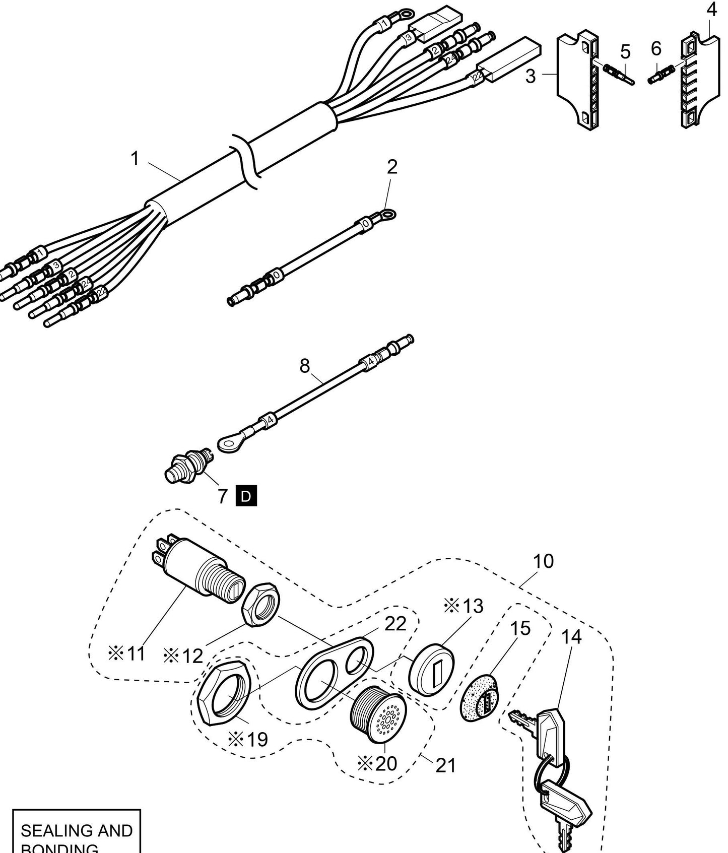 MVH308DZ HATZ 1B30 Engine Electric Equipment And Wiring Assembly Parts