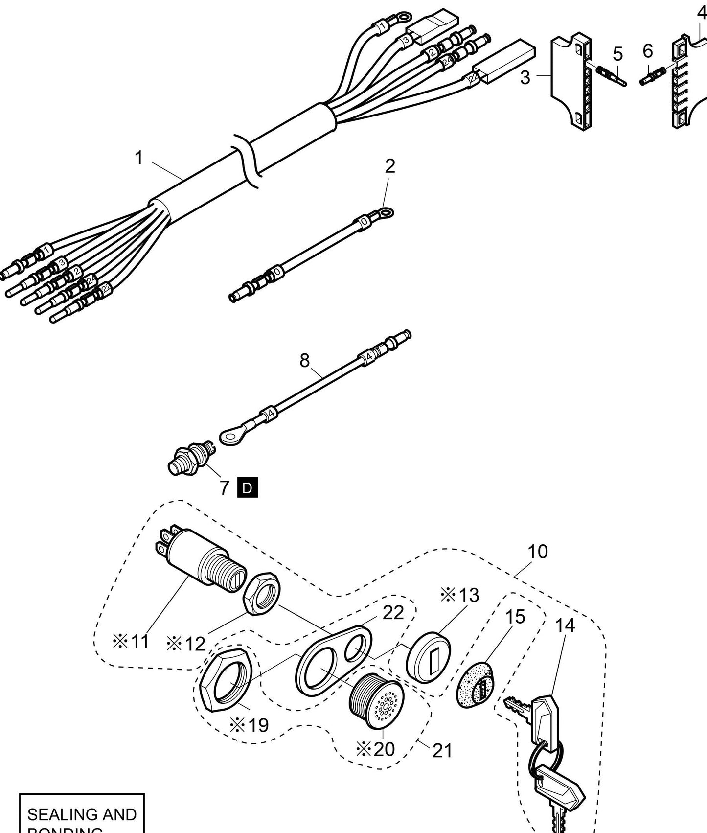 MVH408DZ HATZ 1B50 Engine Electric equipment, Wiring  Assembly Parts