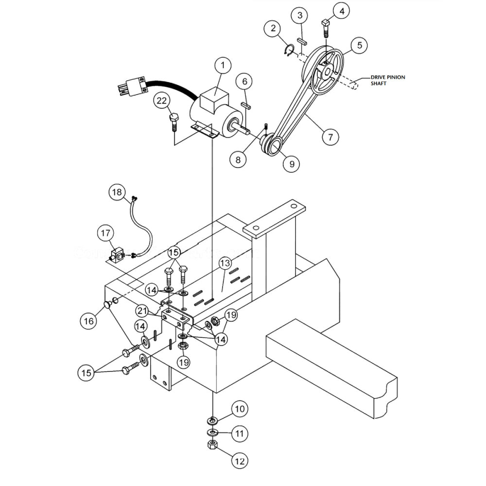 Electric Motor Mounting Plate Assembly Parts By MBW