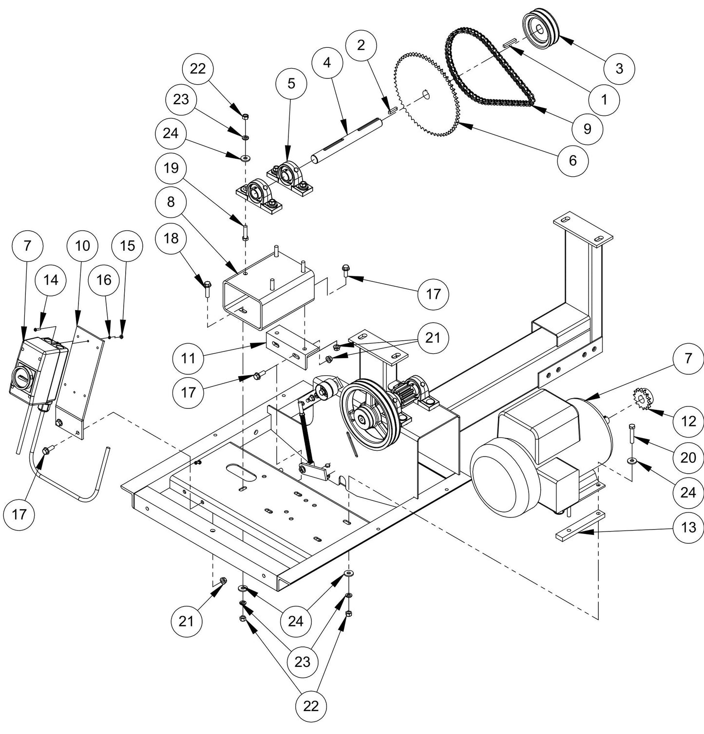 Electric Motor Drivetrain Assembly Parts By MBW