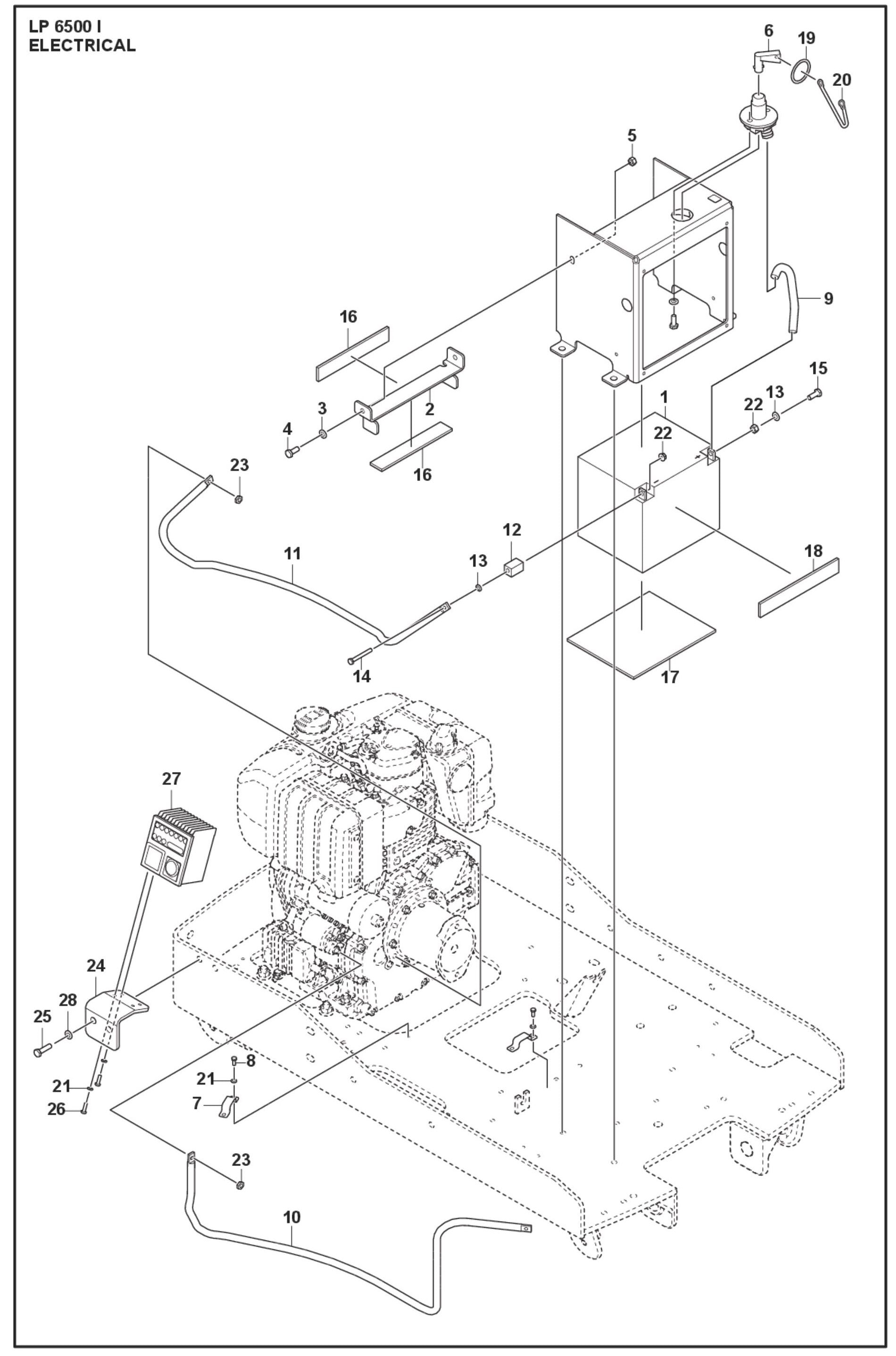 Electrical Parts For LP 6500 Diesel  By Husqvarna