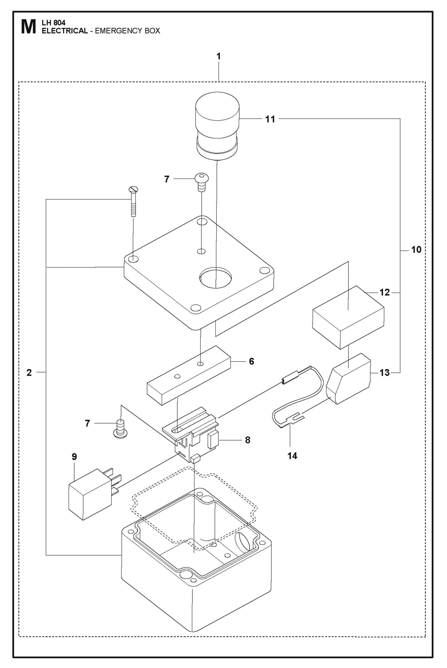 Electrical - Emergency Box Parts For LH 804 By Husqvarna