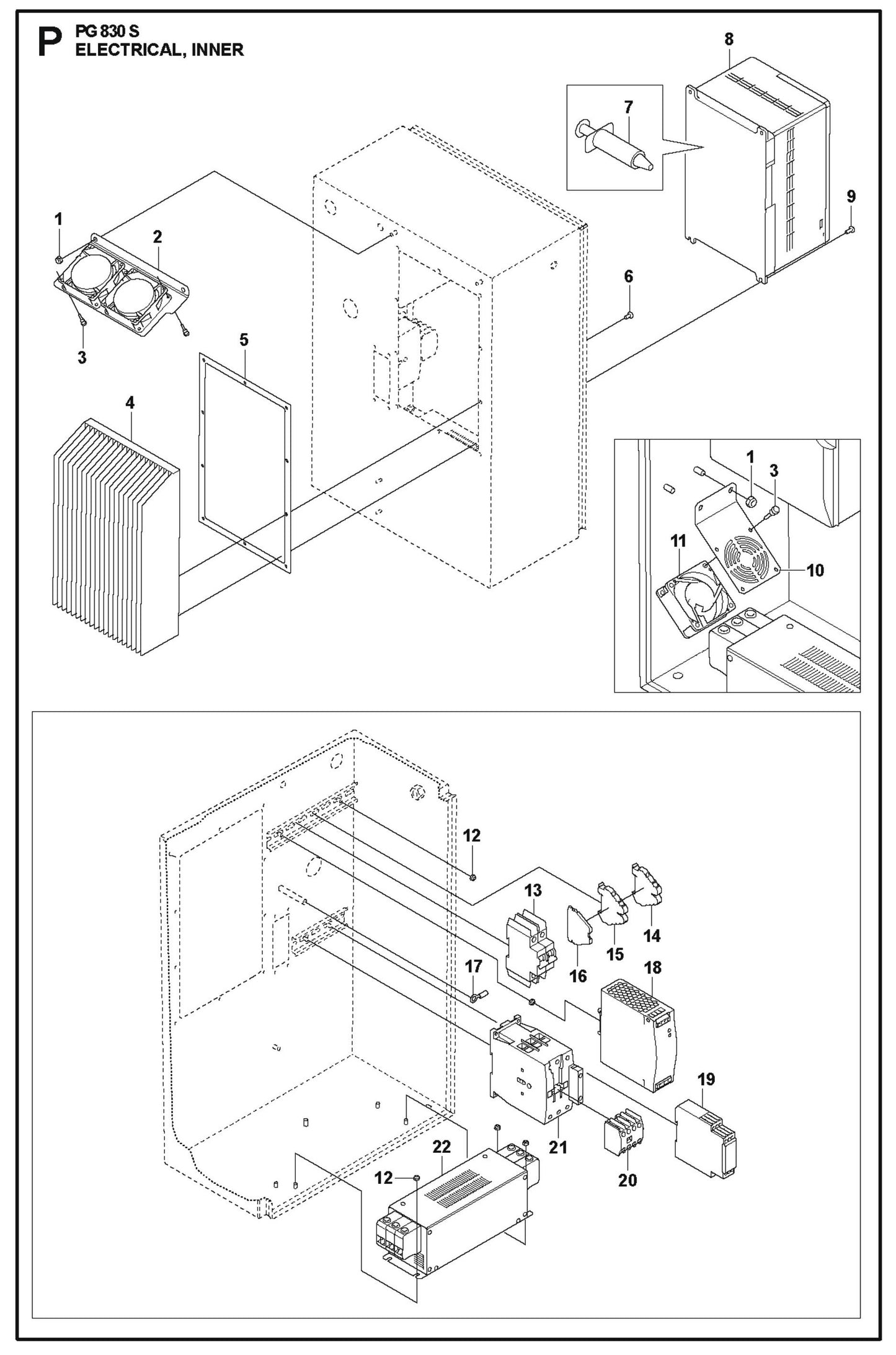 Electrical Inner Parts For PG 830 S By Husqvarna