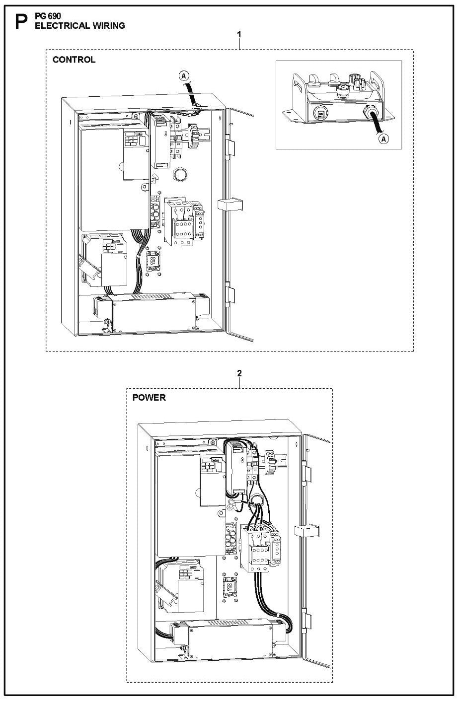 Electrical Wiring Parts For PG 690  By Husqvarna