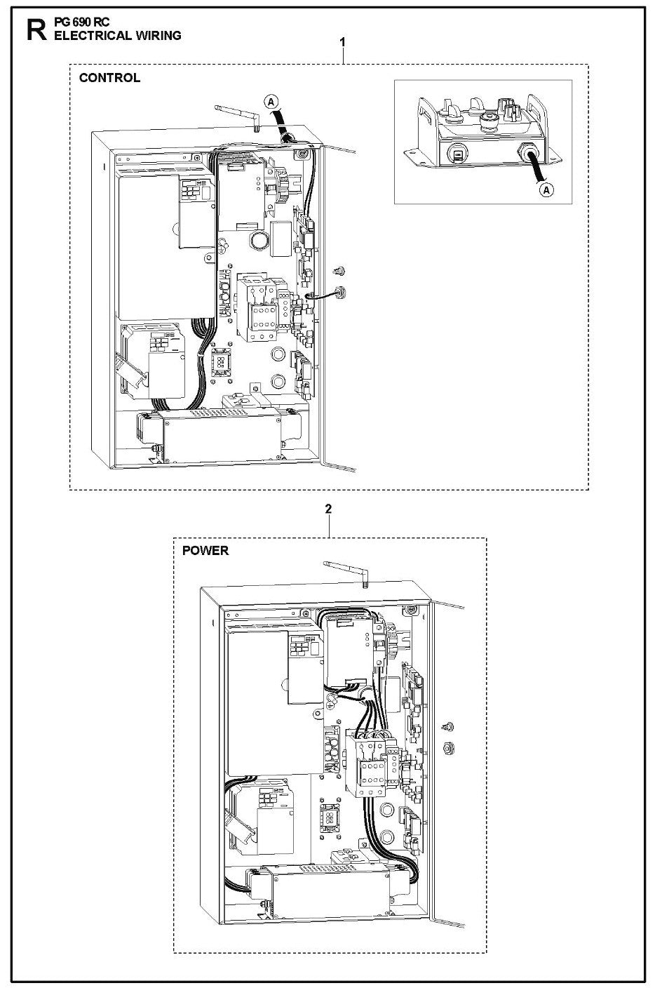 Electrical Wiring Parts For PG 690 RC By Husqvarna