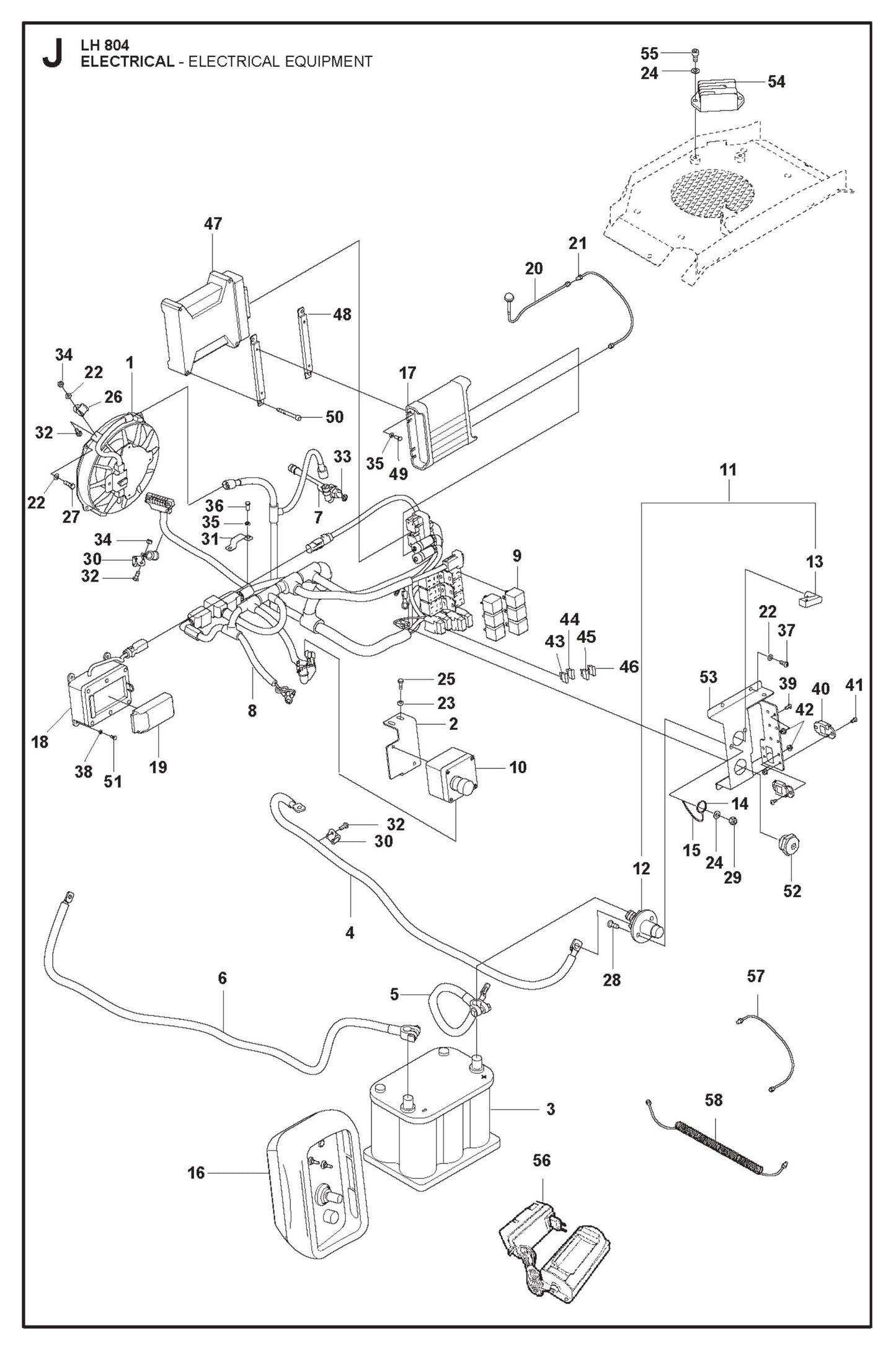 Electrical - Electrical Equipment Parts For LH 804 By Husqvarna