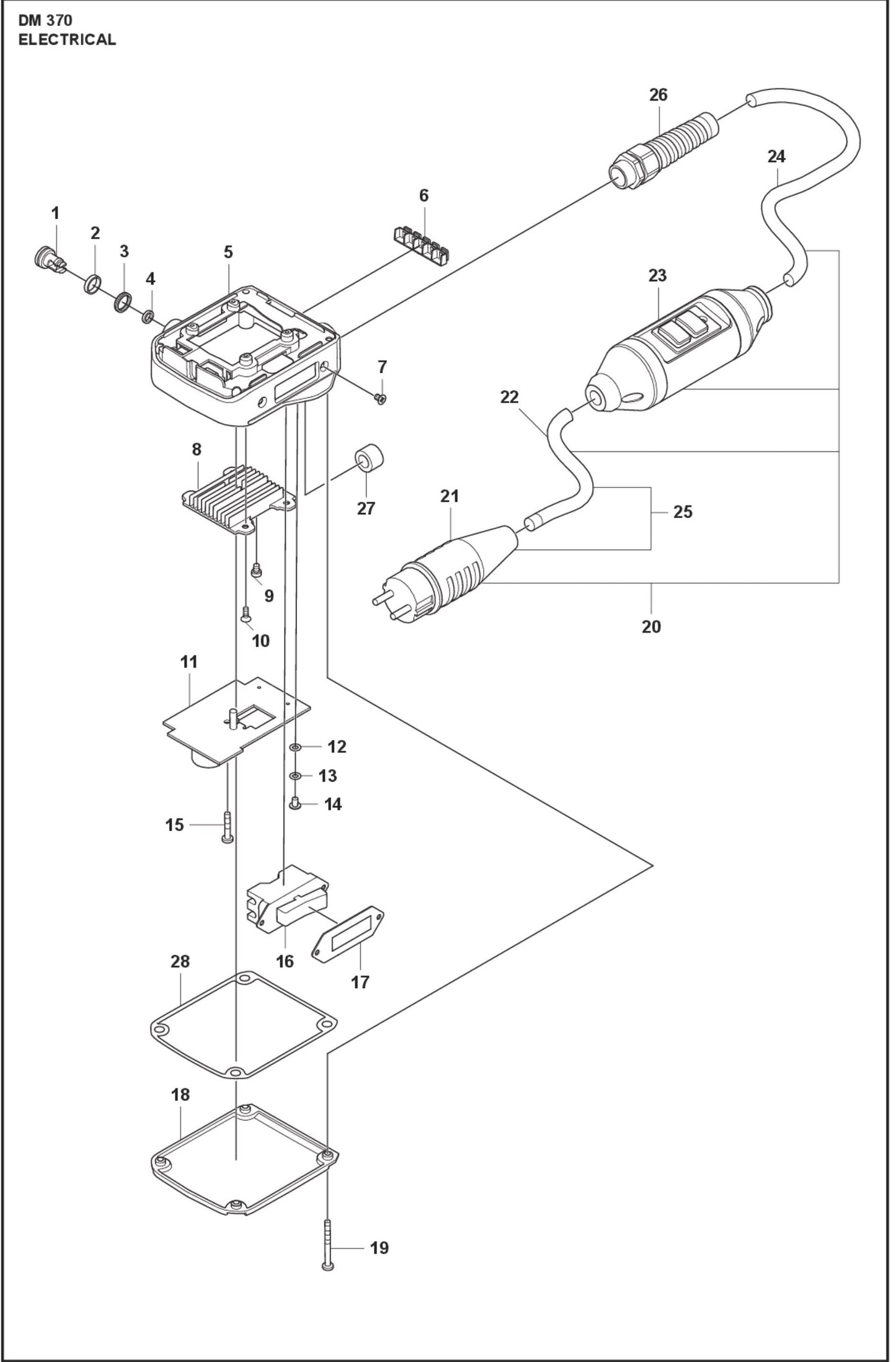 Electrical Parts For Core Drill Motor DM 370 By Husqvarna