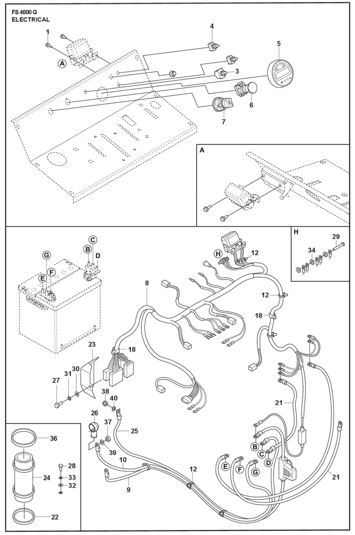 Electrical Parts For FS4600 G by Husqvarna