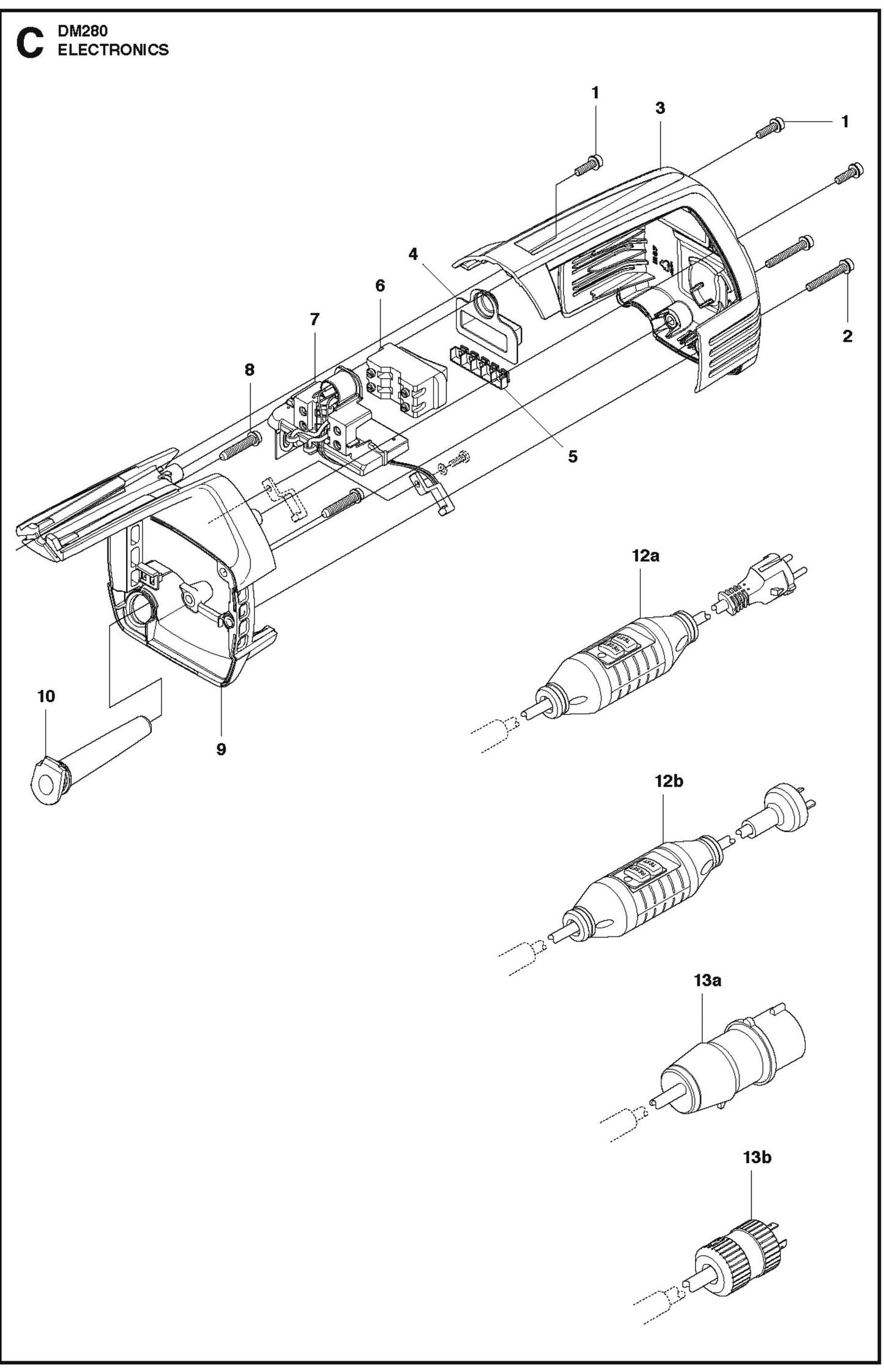 Electronics Parts For Core Drill Motors DM 280 By Husqvarna