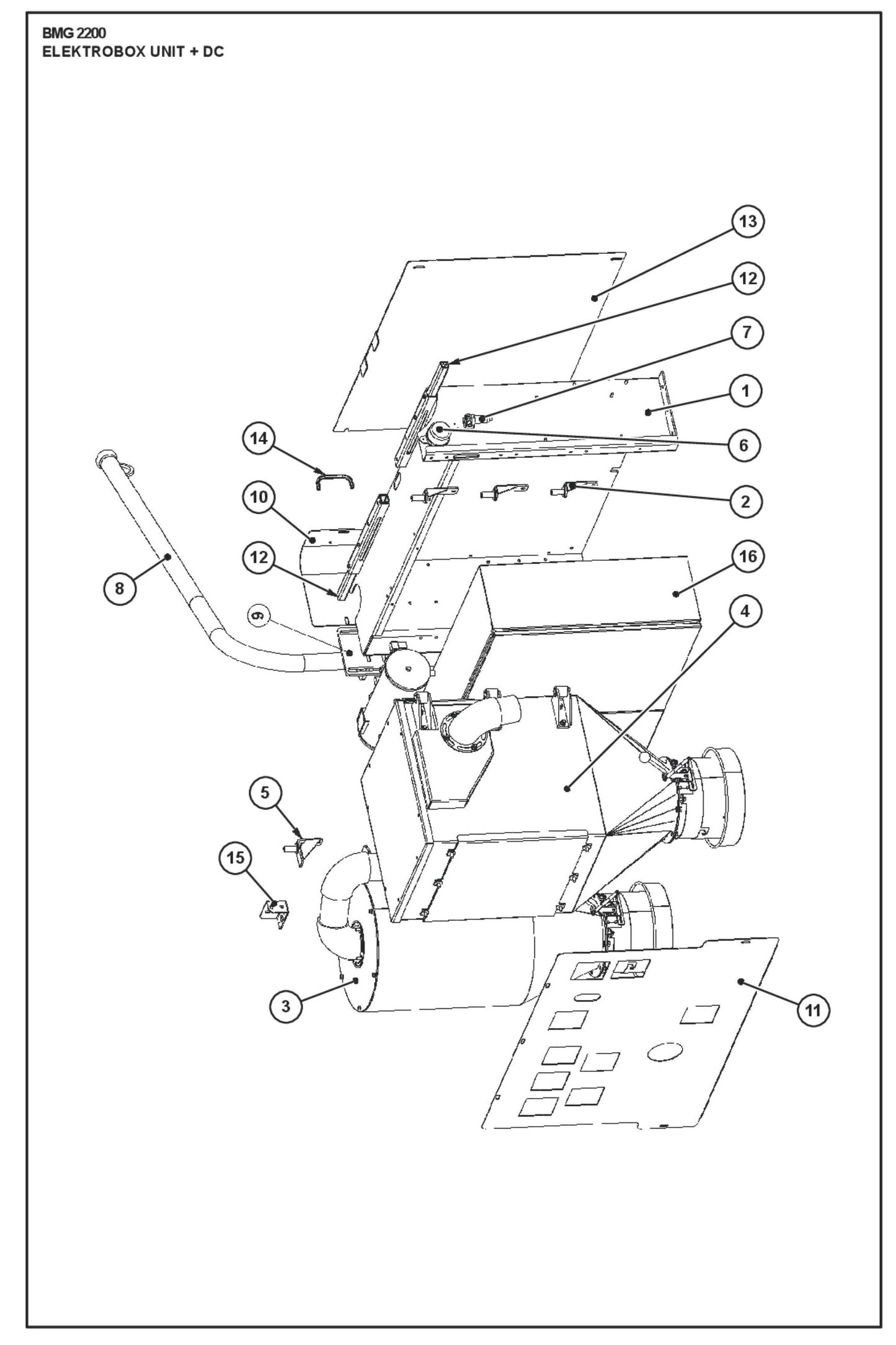 Elektrobox Unit +DC Parts For BMG 2200RC By Husqvarna