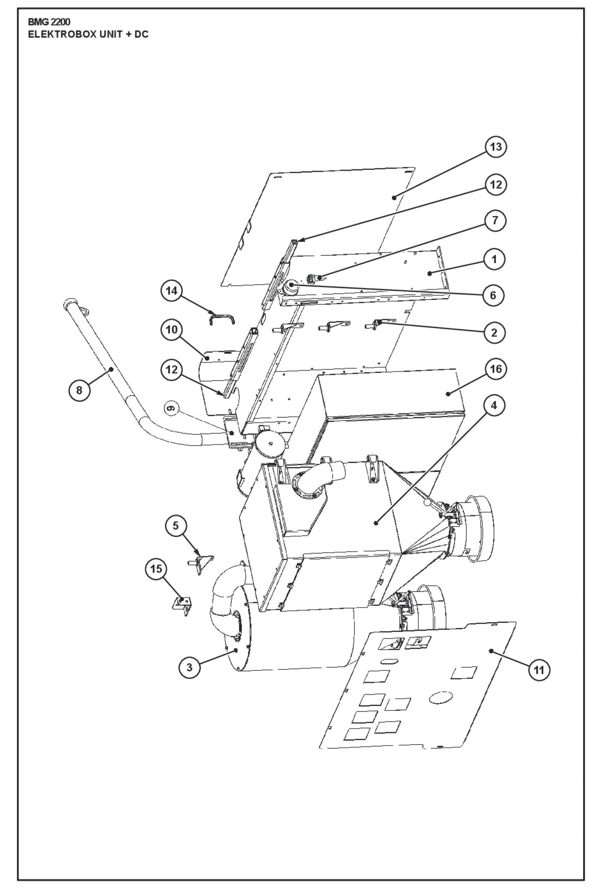 Elektrobox Unit +DC Parts For BMG 2200RC By Husqvarna