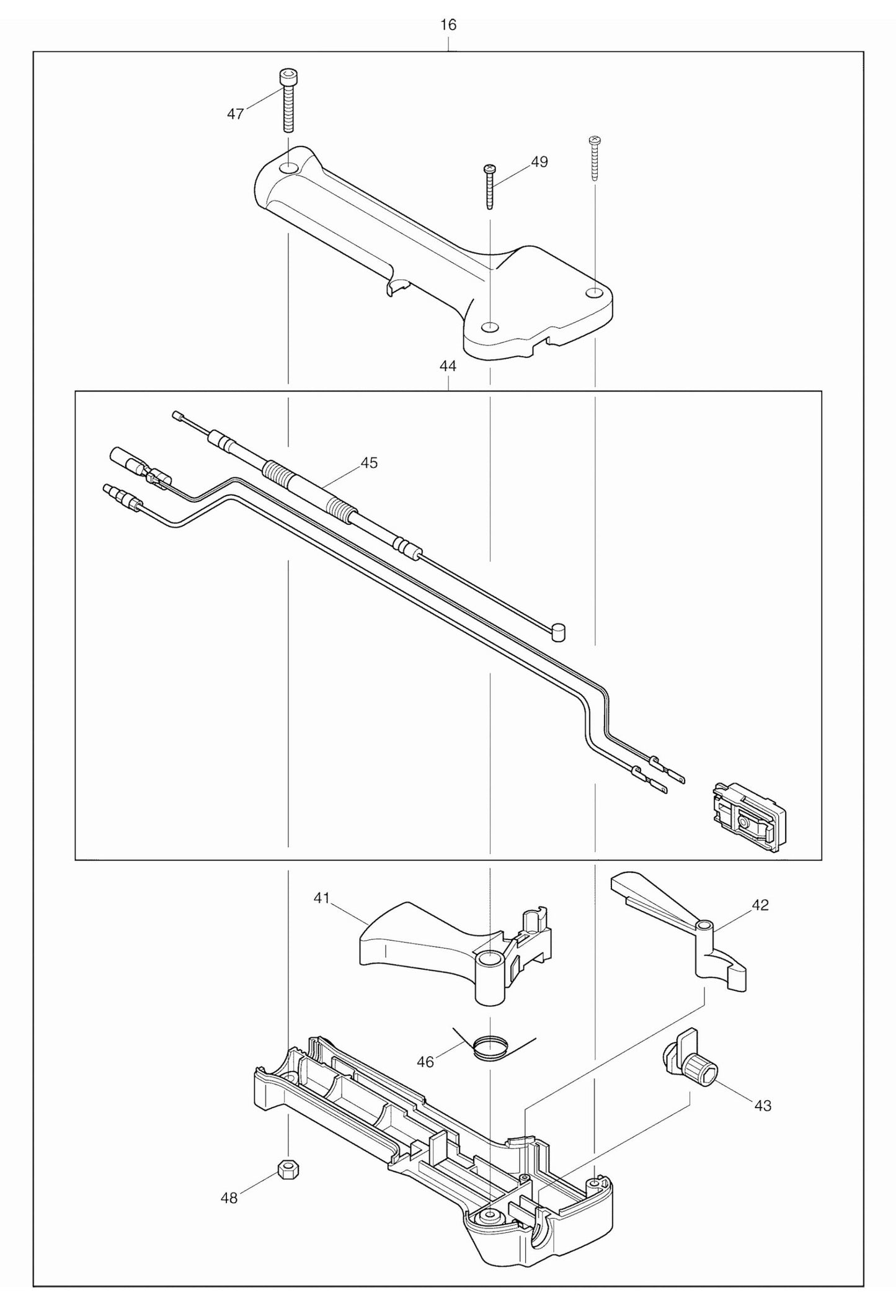 EM4250 Control Lever Assembly Parts