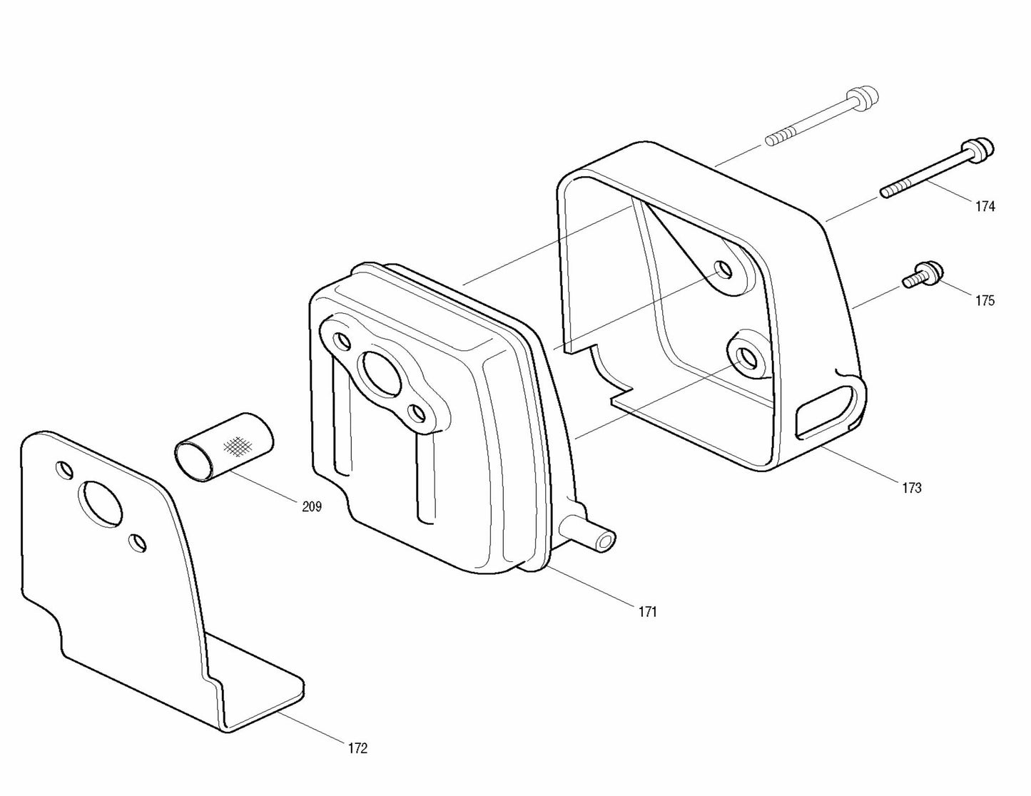 EM4250CA Muffler Assembly Parts