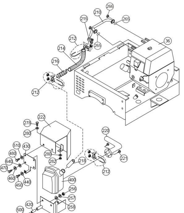 AR13HA Engine And Muffler Assy. Parts By Multiquip