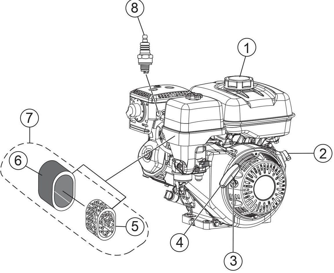 MQ QPT405SLT Engine Service Assembly Parts 2 By Multiquip