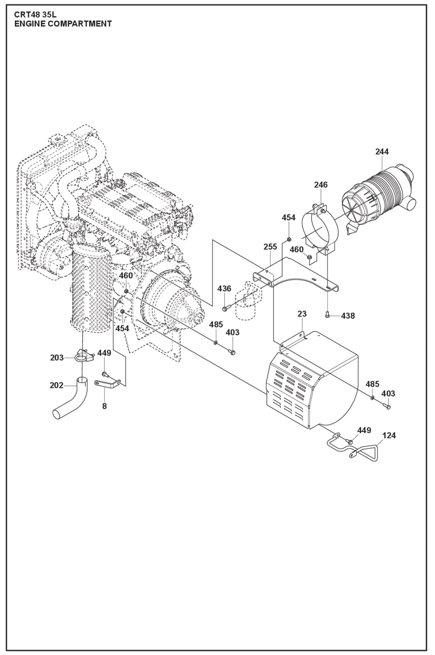 Engine Compartment Parts For Ride On Trowel CRT 48 Diesel By Husqvarna