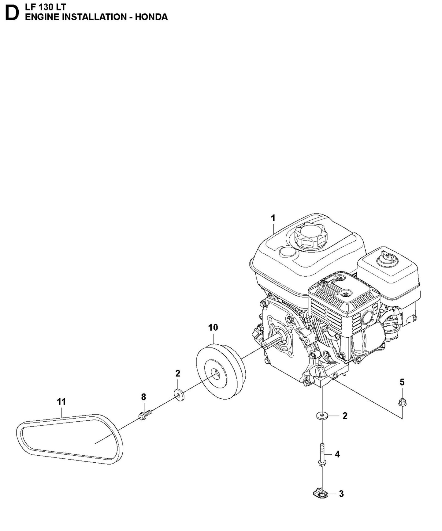 Engine Installation Parts For LF 130 LT Diesel By Husqvarna