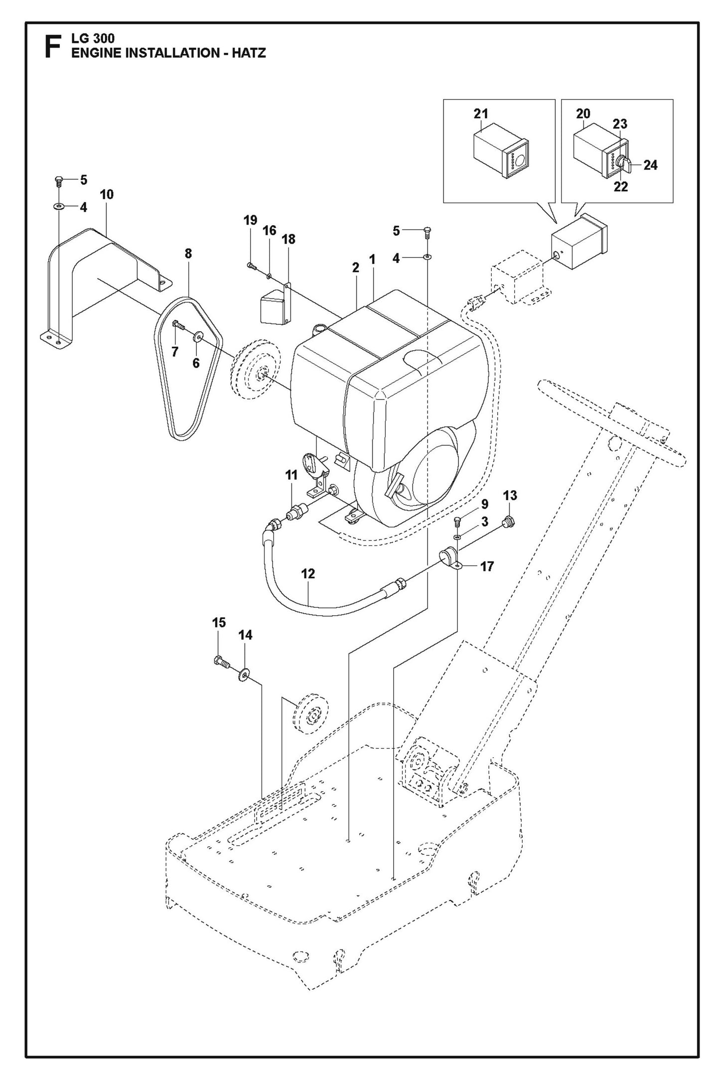 Engine Installation - Hatz Parts For LG 300 Diesel By Husqvarna