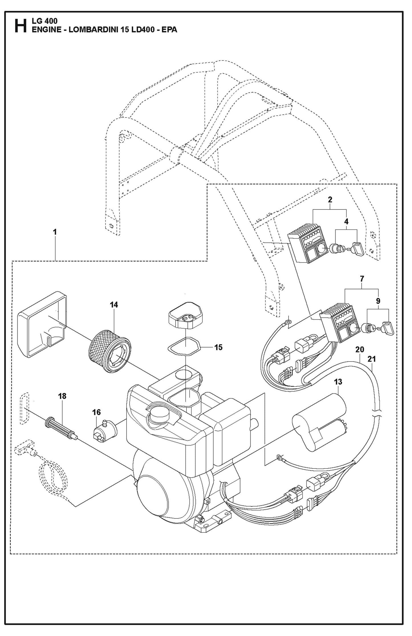 Engine - Lombardini 15 LD400- EPA Parts For LG 400 Diesel By Husqvarna