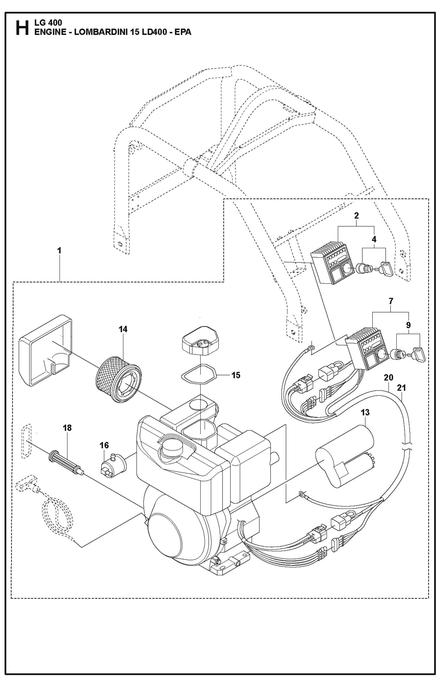 Engine - Lombardini 15 LD400- EPA Parts For LG 400 Diesel By Husqvarna