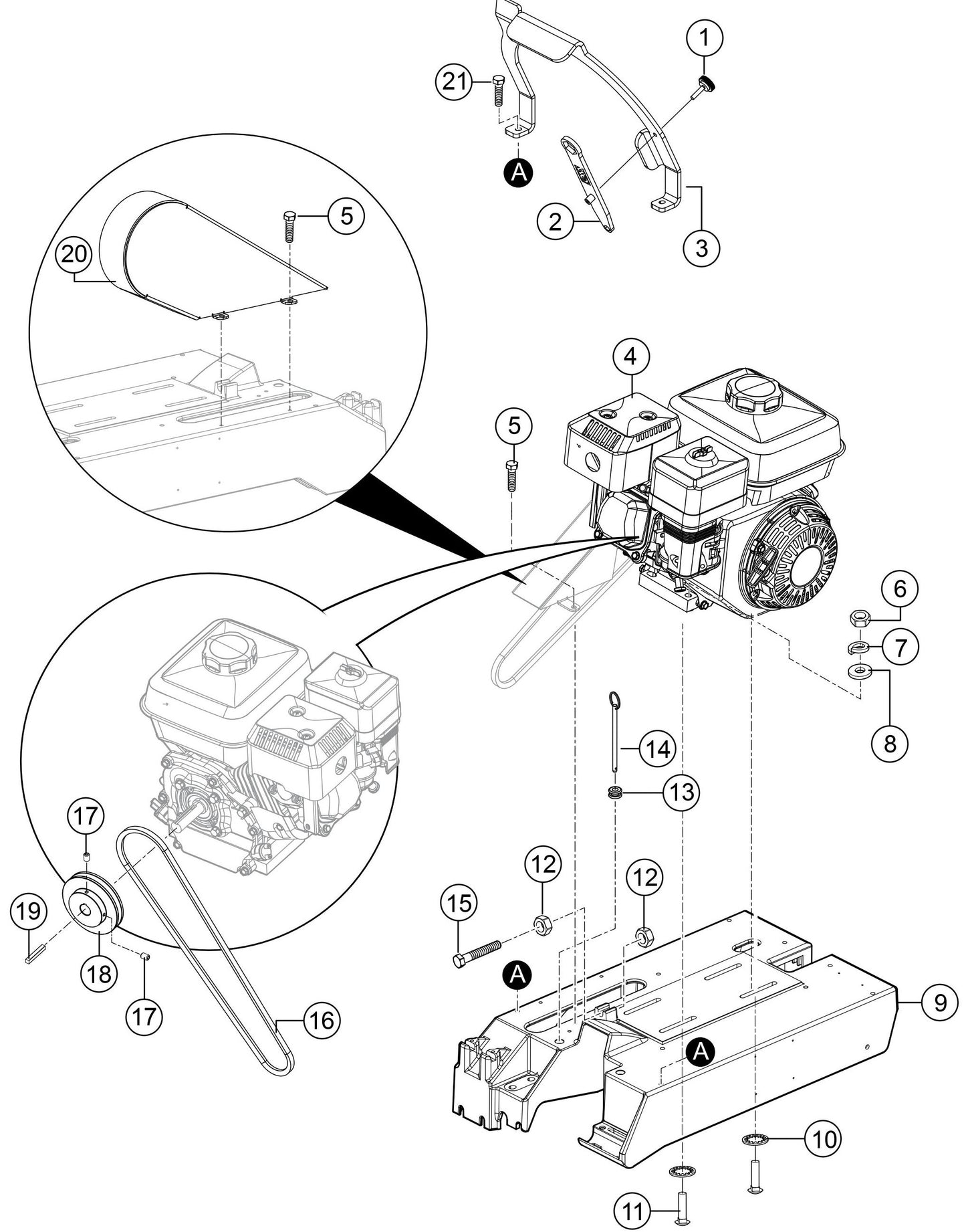 SP1GEngine Mount Assembly Parts