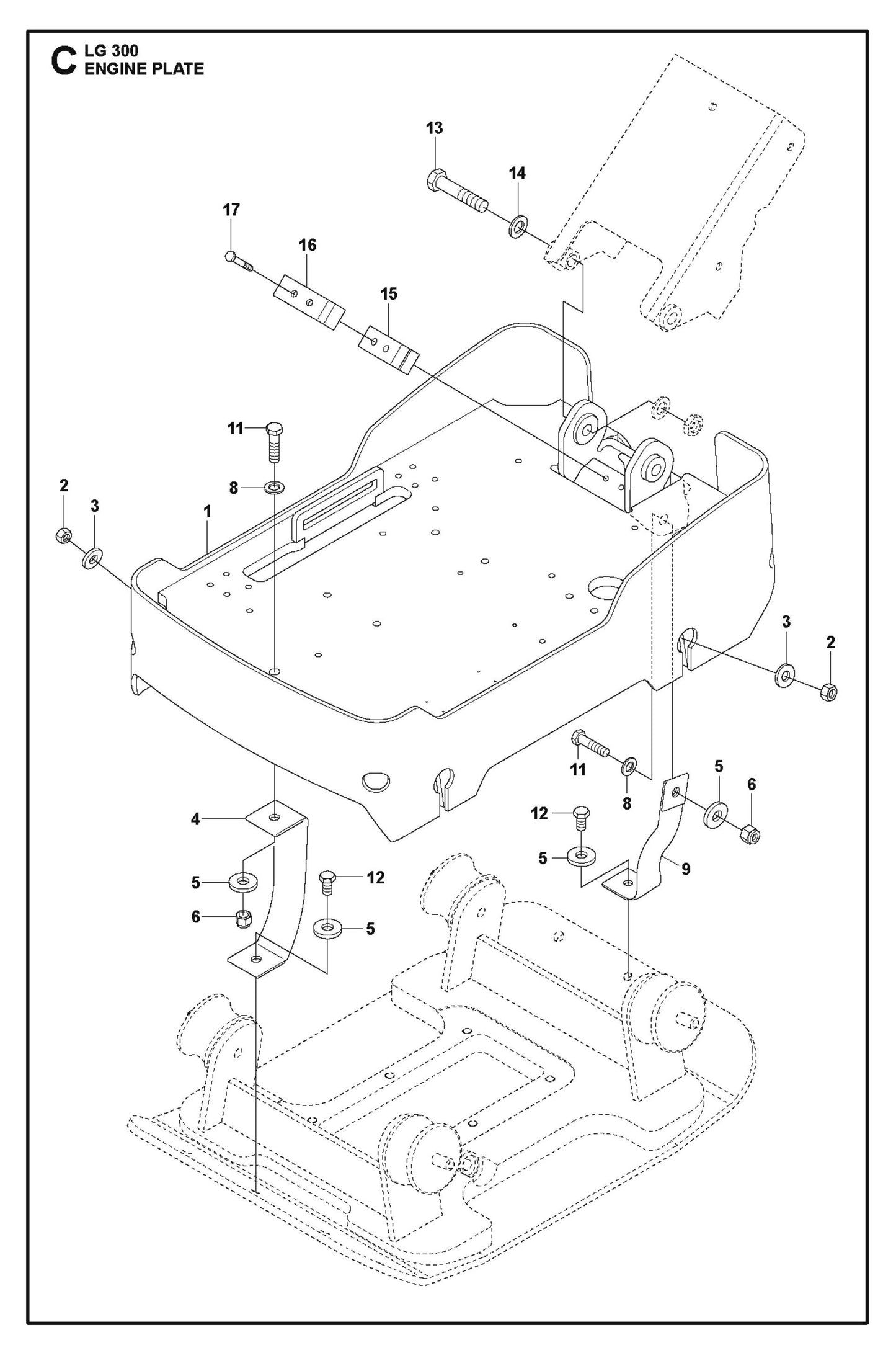 Engine Plate Parts For LG 300 Diesel By Husqvarna