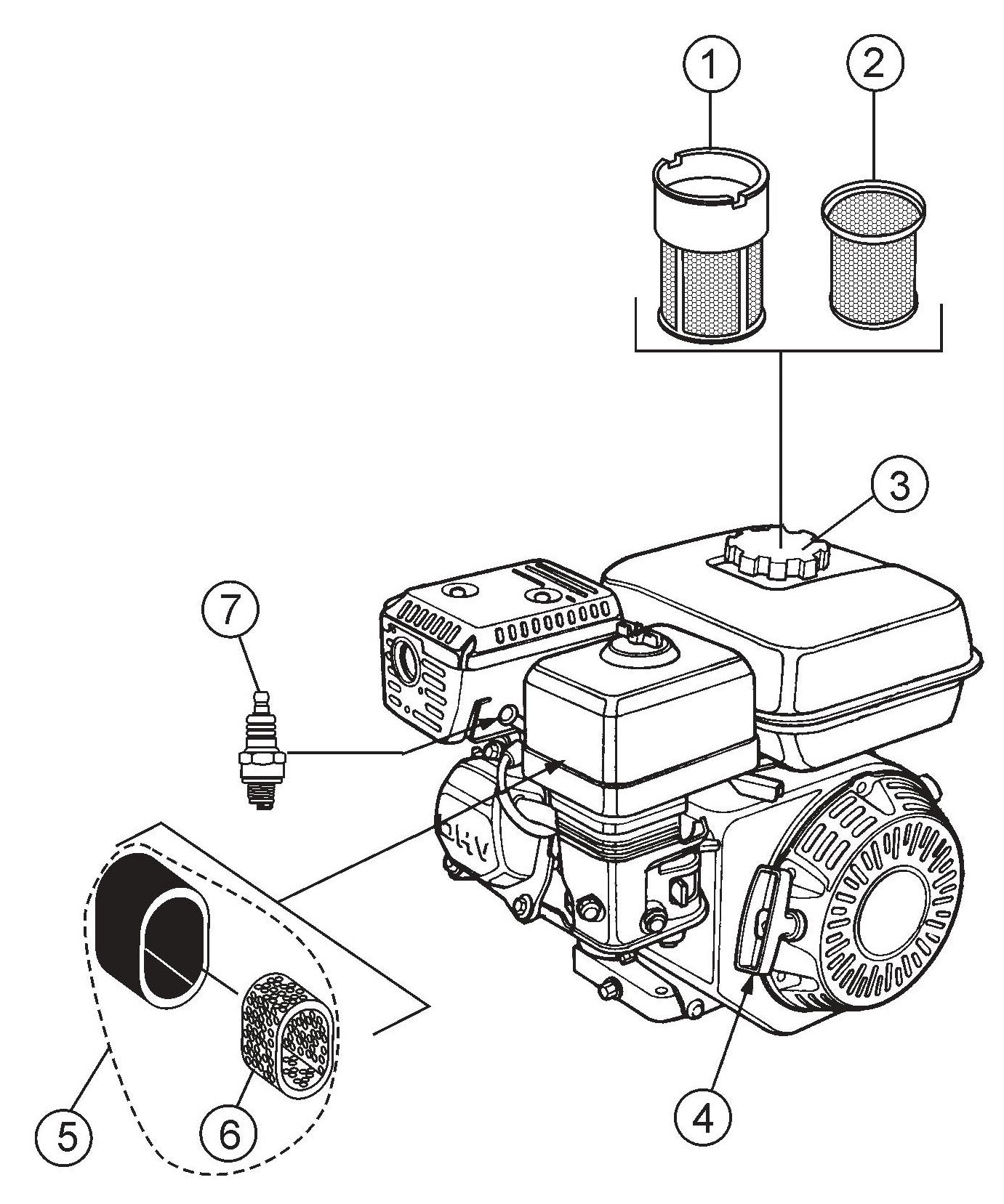 MQ QP305SLT / QPT305SLT Engine Service Assembly Parts